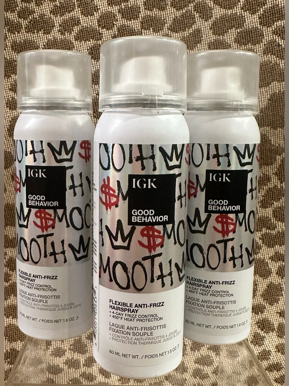 Lot of 3 IGK Good Behavior Anti-Frizz Hairspray~Deluxe Travel Size~1.8oz x3~$48